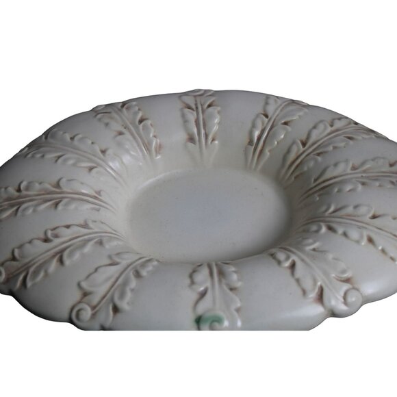 Vintage Red Wing Ceramic Deer Floral Frog with Console Bowl - Picture 6 of 8